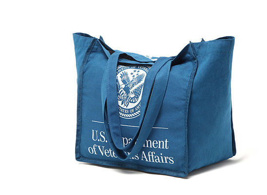 12oz Blue Carry Big Volume Shopping Cotton Tote Bags