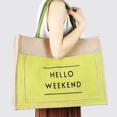 OEM Customized Printing Waterproof Reusable Jute Tote Bags