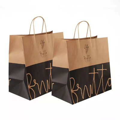 Embossing Spot UV OEM 150GSM Printed Kraft Paper Bags