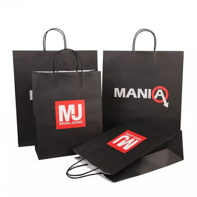 Embossing Spot UV OEM 150GSM Printed Kraft Paper Bags