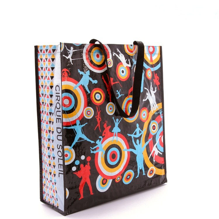 Custom Printed Shopping Bopp Laminated Recycled PP Woven Bag