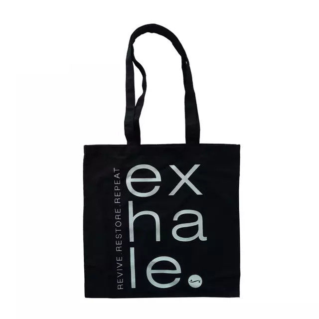 Black 12oz Organic Cotton Tote Bags 15KG Carry Ability